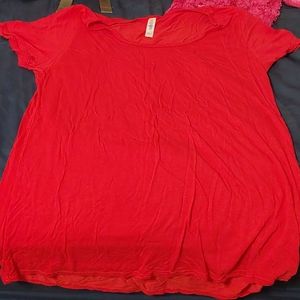 Large Red Lularoe shirt